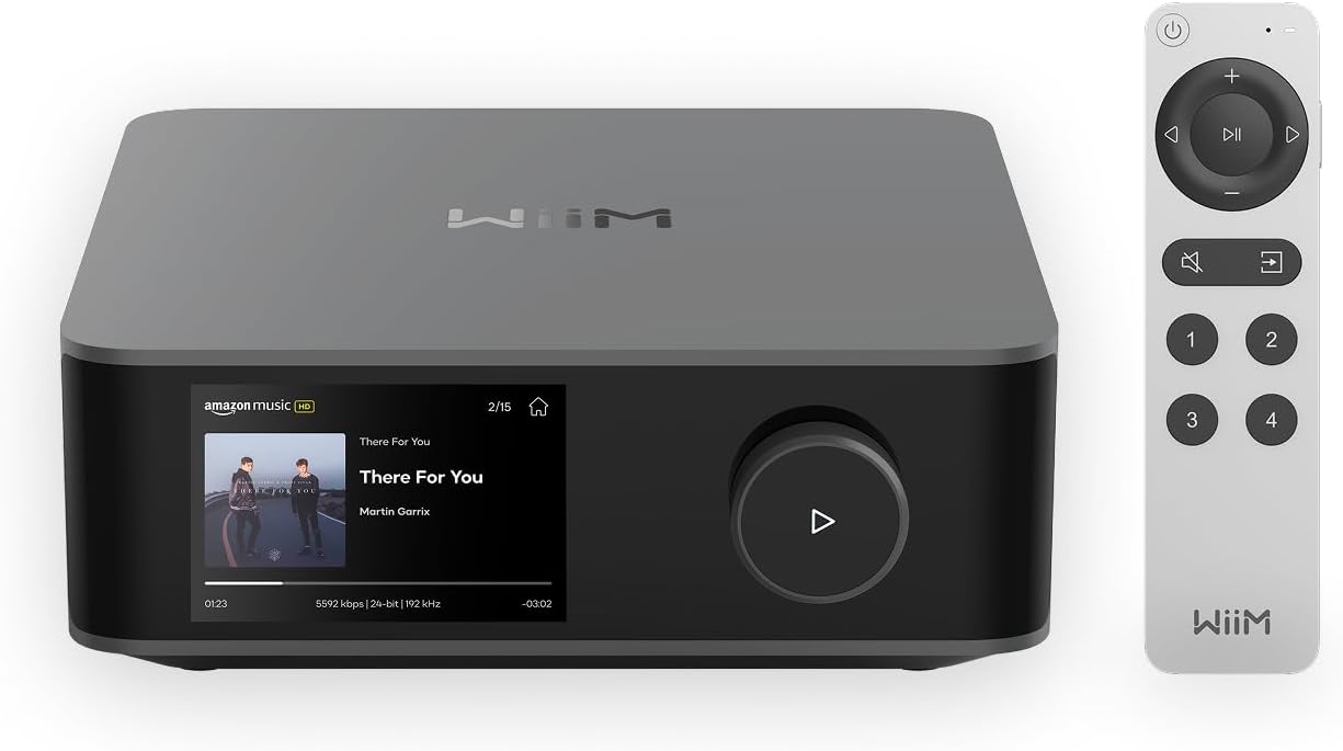 WiiM Amp Ultra Stereo Streaming Amplifier, HDMI ARC & RoomFit, Space…