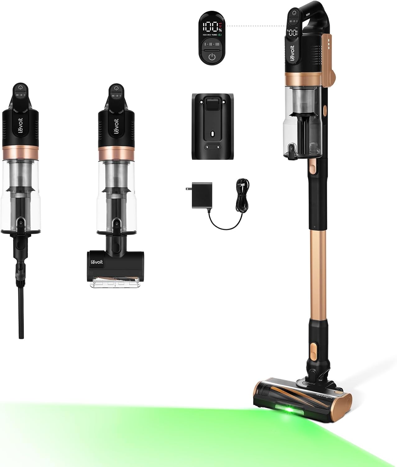 Levoit VortexIQ® Pro Cordless Vacuum, Powerful Suction, 60-Min, Upgrade