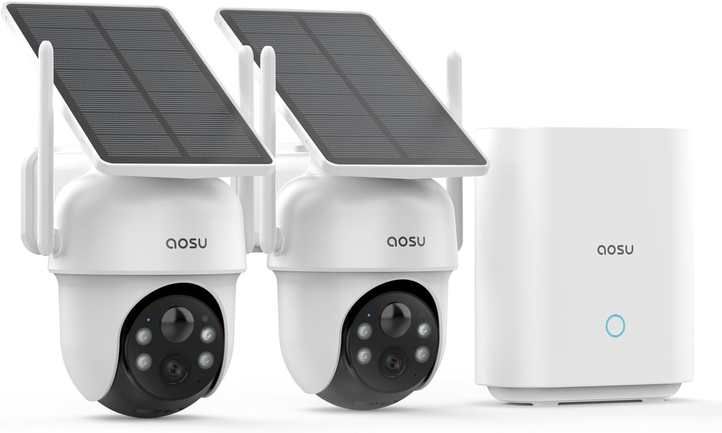 aosu D1 Classic 2-Cam Kit, Security Cameras Wireless Outdoor, Solar…