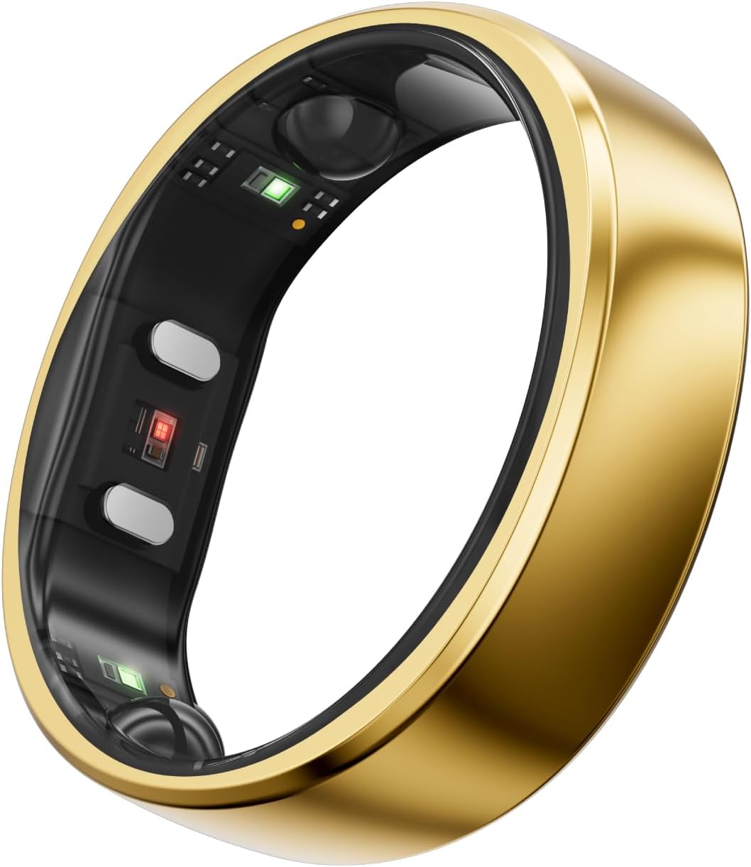 RingConn Gen 2 Smart Ring - Sleep Apnea Monitoring(Gold, Size 8)