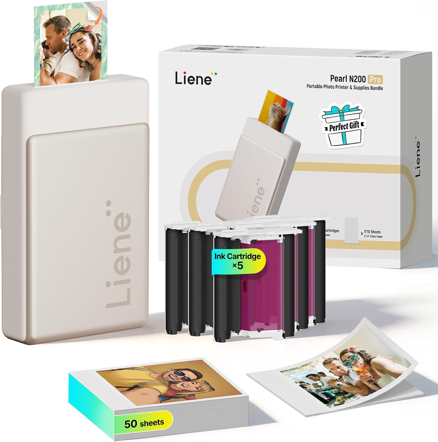 Liene Pearl N200 Pro Portable Photo Printer, Instant Mini Picture…