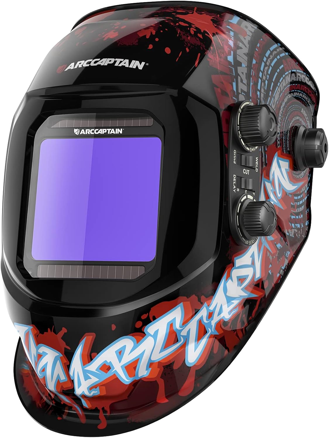 ARCCAPTAIN Auto Darkening Welding Helmet, 3.94"X3.66" Large Viewing…