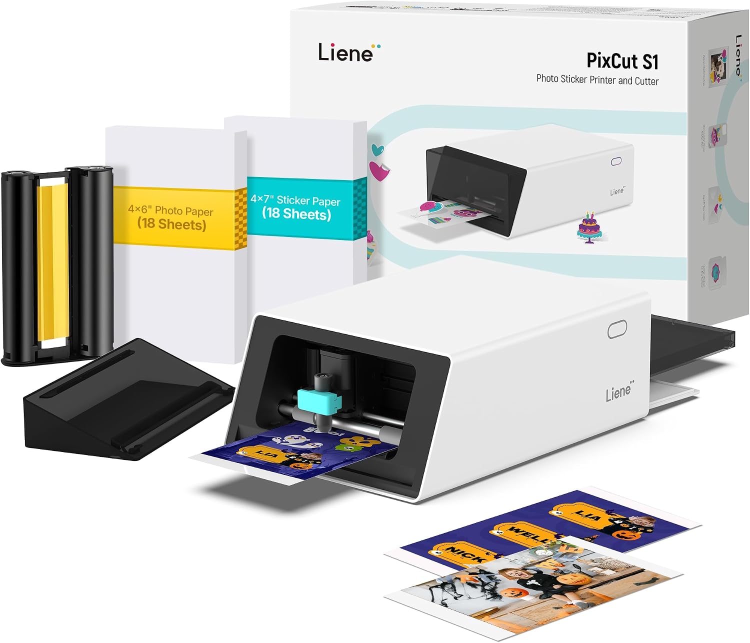 Liene PixCut S1 Color Sticker Printer & Cutting Machine - All-in-One…