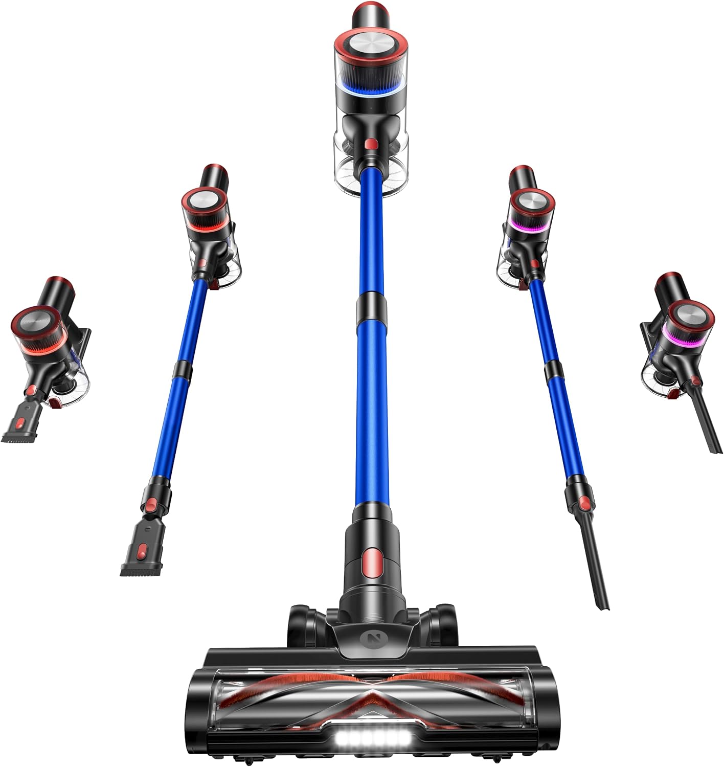 NADALY Cordless Vacuum Cleaner, 600W 50Kpa 70Mins Vacuum Cleaners for…
