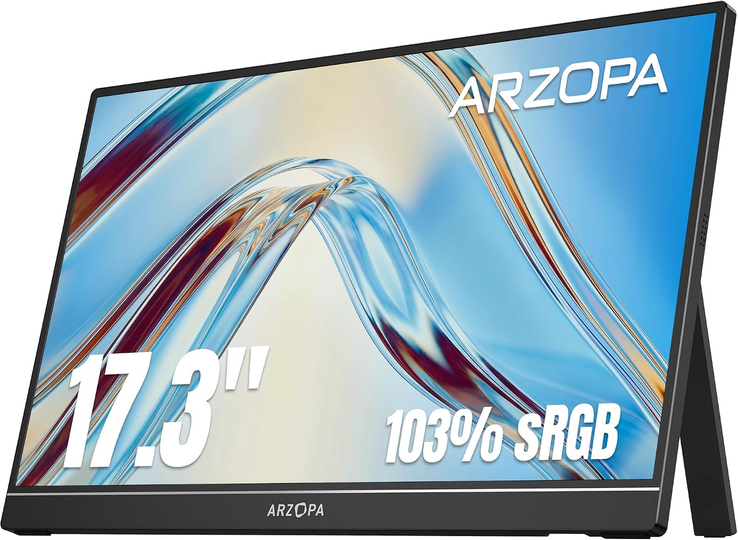 ARZOPA 17.3" Portable Monitor, 1080P FHD 103% sRGB IPS Gaming Monitor